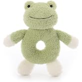 Apricot Lamb Baby Frog Soft Rattle Toy Plush Stuffed Animal Newborn 6''