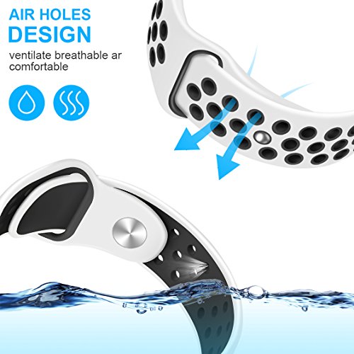 image for HUMENN For Fitbit Versa Bands, Replacement Accessory Breathable Sport 