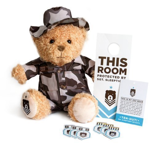 ZZZ Bears Sgt. Sleeptight 15 Plush Teddy Bear and Military Grade Sleep System