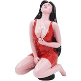 Sakali Sexy Girl with Long Hair Car Gear Stick Shift shifter Knob Universal fit for Most Manual Transmission or Automatic Transmission without Lock Button(Red)