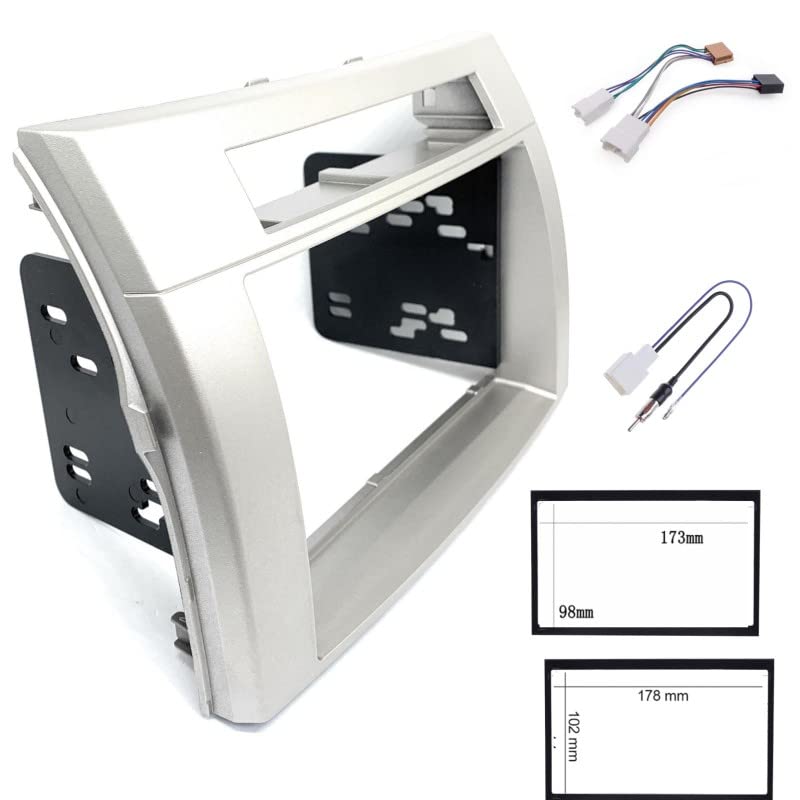 Sound-way - Double DIN Car Radio Frame Installation Kit, 2 DIN Front Panel Frame Stereo compatible with Toyota Corolla Verso 2004-2009