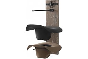 Ryker Ranch Cowboy Hat Rack for Wall | Western Hat Rack for Cowboy Hats | Wood and Metal Cowboy Hat Holder for Wall | Cowboy Hat Hanger for Farmhouse Decor (Brown)