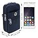 Casual Water Resistant Nylon Waist Bag Security Pack Crossbody Phone Pouch for 6 inch Cell Phones(Black)
