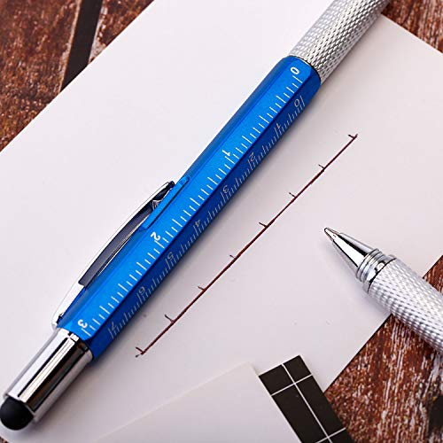 16 Pieces Gift Pen Tool Pen 6 in 1 Multitool Tech Tool Pen with Ruler