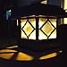 Solar Light,Post Cap Lights 4 x 4 Plus Bright 15 Lumen Outdoor Warm White LED Lamp For Vinyl Posts Caps 3.5x3.5 4x4 5x5 6x6 Waterproof Deal of The Day Prime Sogrand Black Lantern For Fence Deck 2 Pack