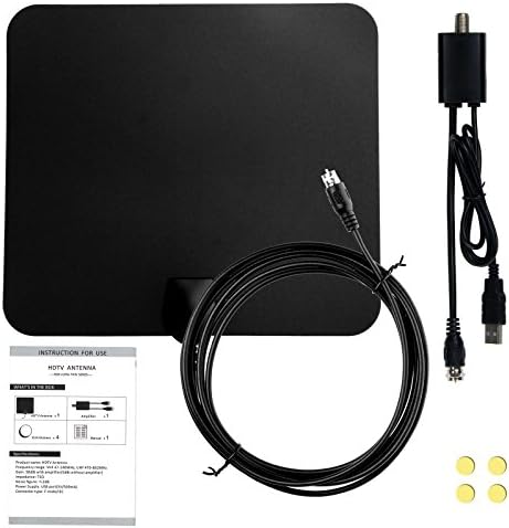 4K HD TV Antenna 50 Miles Range Amplifier Signal Booster 10ft High Performance Coax Cable Upgraded Version Better Reception 4K ready Get HD tv in free