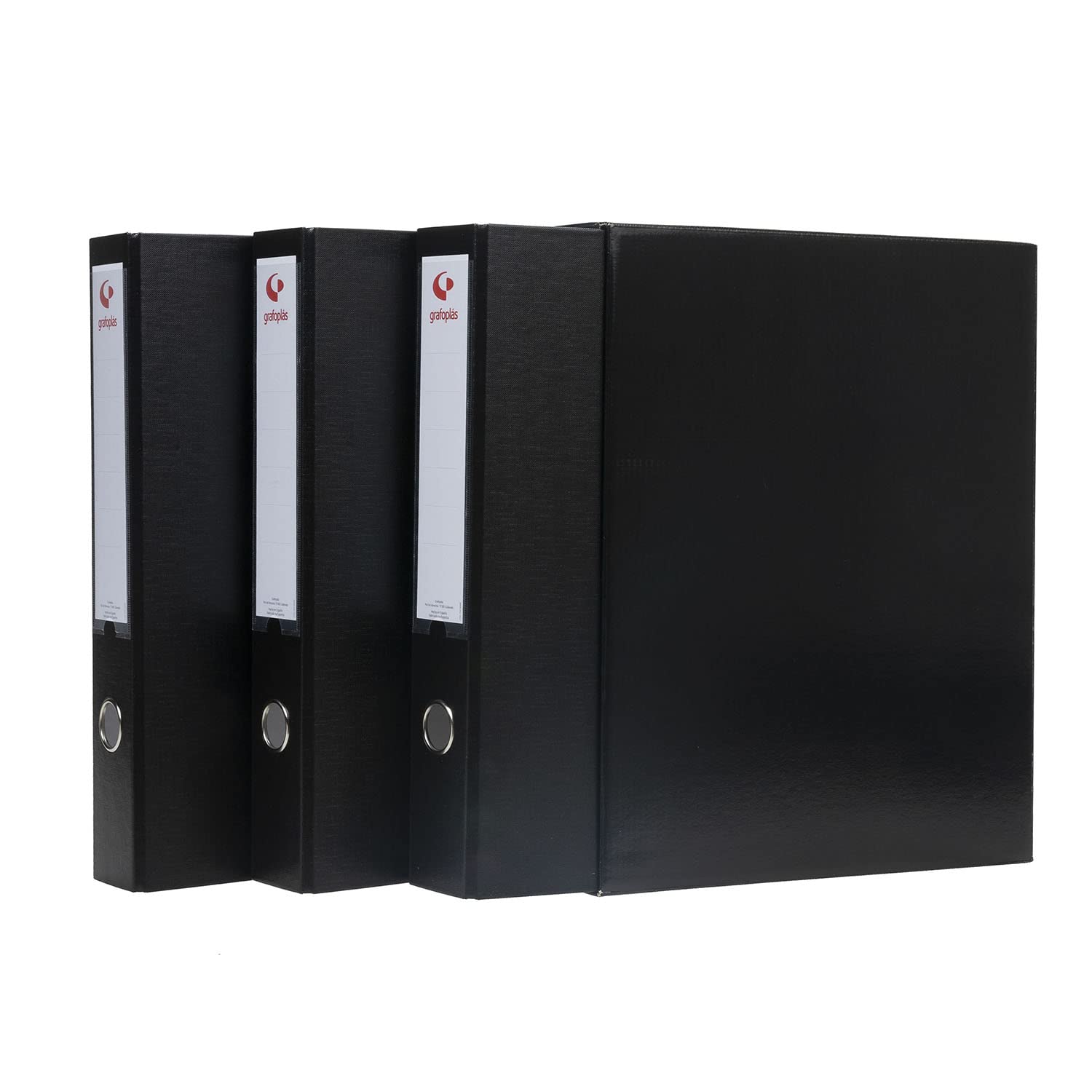 Grafoplás 7284310 Module, 3 Folders with Lever, 65 mm, Black