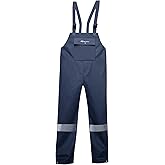 HANMENGXUAN Men's Waterproof Rain Bib Overalls - Windproof Adjustable Outdoor Fishing Workwear Pants