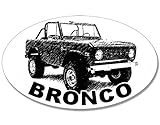 American Vinyl Oval Bronco Sticker (Old Rat Rod Ford Classic)
