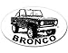 American Vinyl Oval Bronco Sticker (Old Rat Rod Ford Classic)