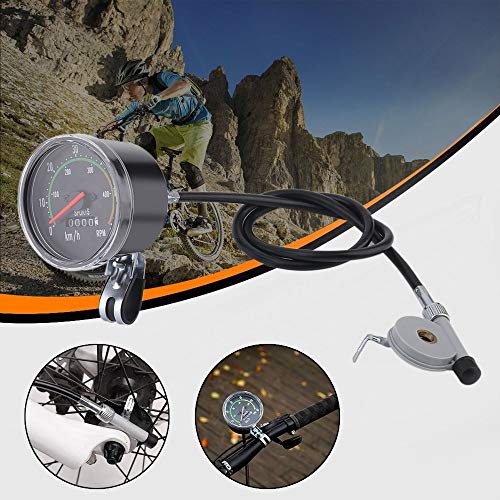 Windwinevine Bicycles Exercycle Cycling Universal Analog Mechanical Speedometer Gauge Resettable Odometer Bikes Equipment