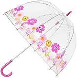Totes Clear Bubble Umbrella (One Size, Flowers)