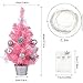 B bangcool Pink Christmas Tree Mini Christmas Tree Artificial Christmas Tree for Table and Desk Tops