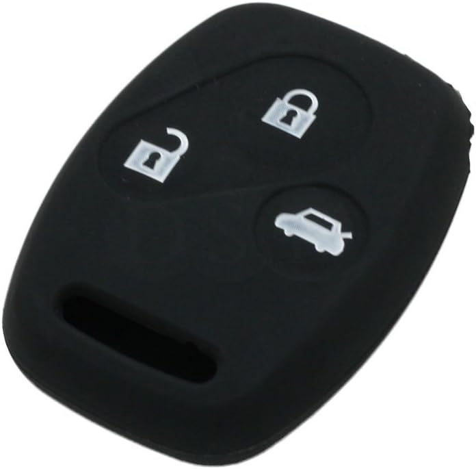 BROVACS Silicone Cover Protector Case Holder Skin Jacket Compatible with HONDA 3 Button Remote Key Fob CV9201 Black