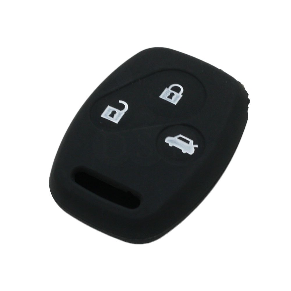 BROVACS Silicone Cover Protector Case Holder Skin Jacket Compatible with HONDA 3 Button Remote Key Fob CV9201 Black