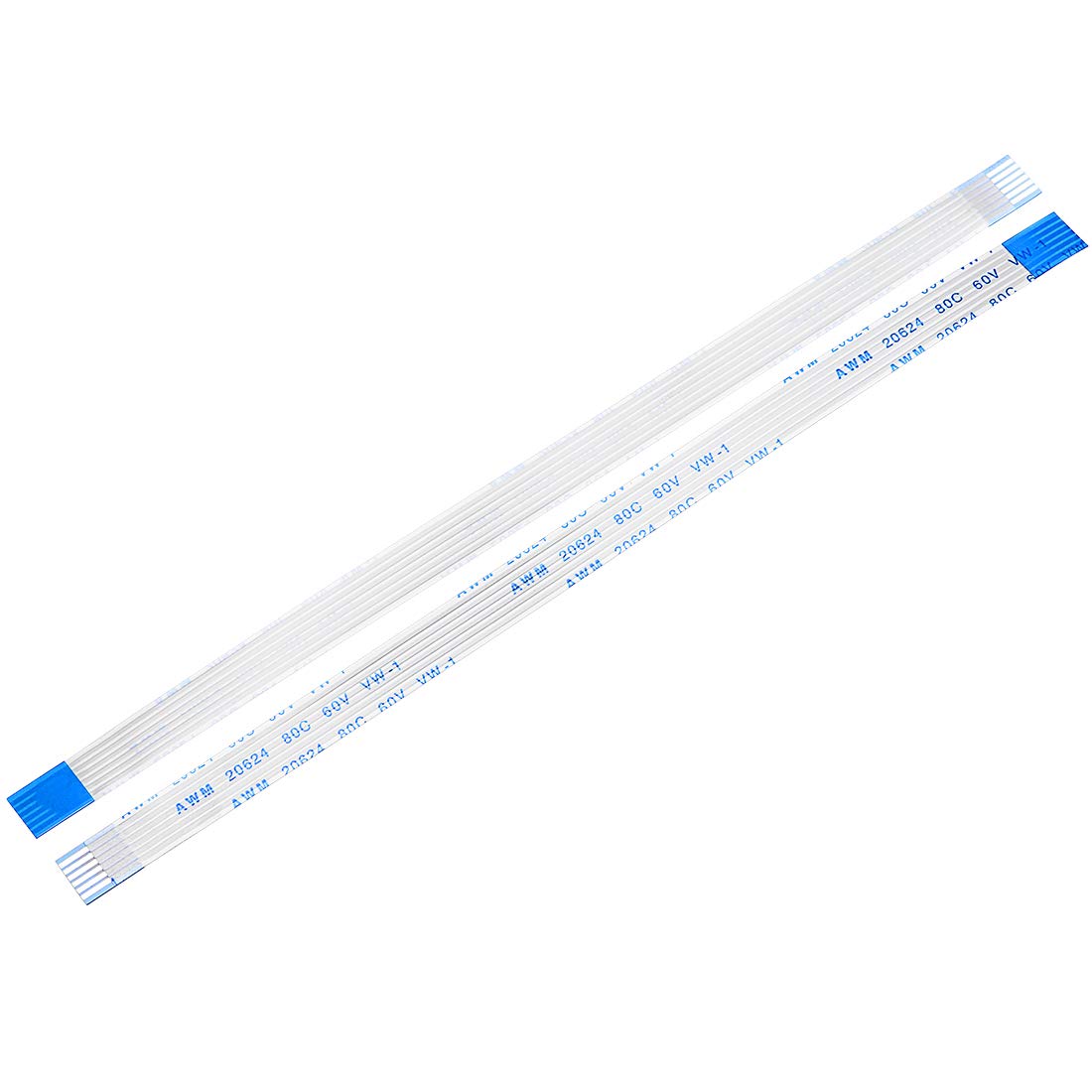 sourcing map Flexible Flat Cable,150mm 1mm Pitch 6 Pins FPC FFC Flexible Ribbon Cable for LCD TV Car Audio DVD Player 10Pcs (B type)