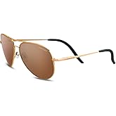 Serengeti Carrara 59MM Aviator Sunglasses For Men +BUNDLE with ACCESSORY EYEWEAR KIT
