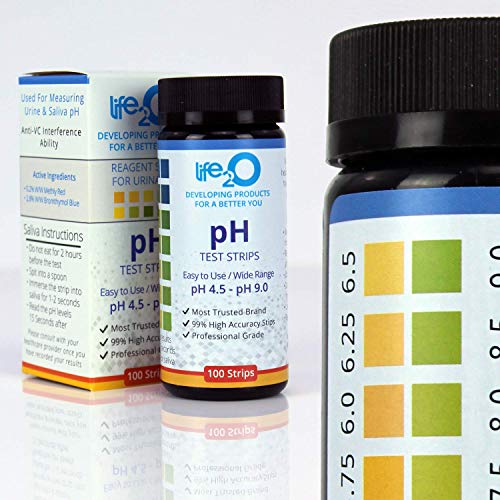 pH Test Strips for Urine & Saliva 100ct | Alkalinity & Acidity Testing Strips to Test Body pH Blanace & Levels | Plan a Healthy Diet & Monitor The Food Intake with Our Urinalysis Urine pH Testing Kit