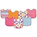 Luvable Friends Print Drooler Bib, Pink Butterflies, 7 Count