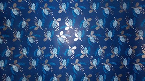 Trim A Home Festive Christmas Wrapping Paper 6.66 YD x 2.5 FT. 50 SQ FT. 1 Roll Winters Frost Blue, Silver, White Mistletoe Wrapping Paper