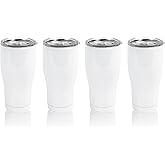 MAIKESUB 4 Pack Sublimation Blank Tumbler White 30 OZ Stainless Steel Waist Cup With Lid Vacuum Insulated Tumbler Double Wall Coffee Mugs