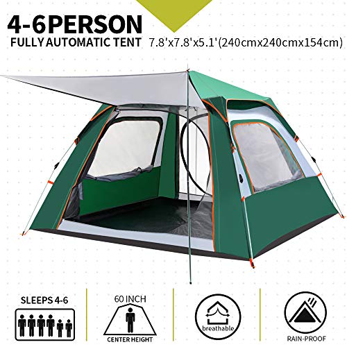 CHANODUG 2 4 Person Family Camping Tent, Pop up Tents for Camping, Lightweight Instant Sun Shelter for Beach