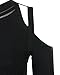 UONBOX Women's Sexy Cold Shoulder Long Sleeves Night Club Strappy Mesh Bandage Dress