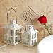 Kate Aspen 14110WT Vintage White Distressed Small Candle Lantern, One Size