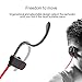 Bluetooth Headphones, Sunmy Wireless Headphones Bluetooth 4.1 Earbud Headphones Noise Cancelling Earbuds Sports Sweatproof Headphones Built-in Mic Red
