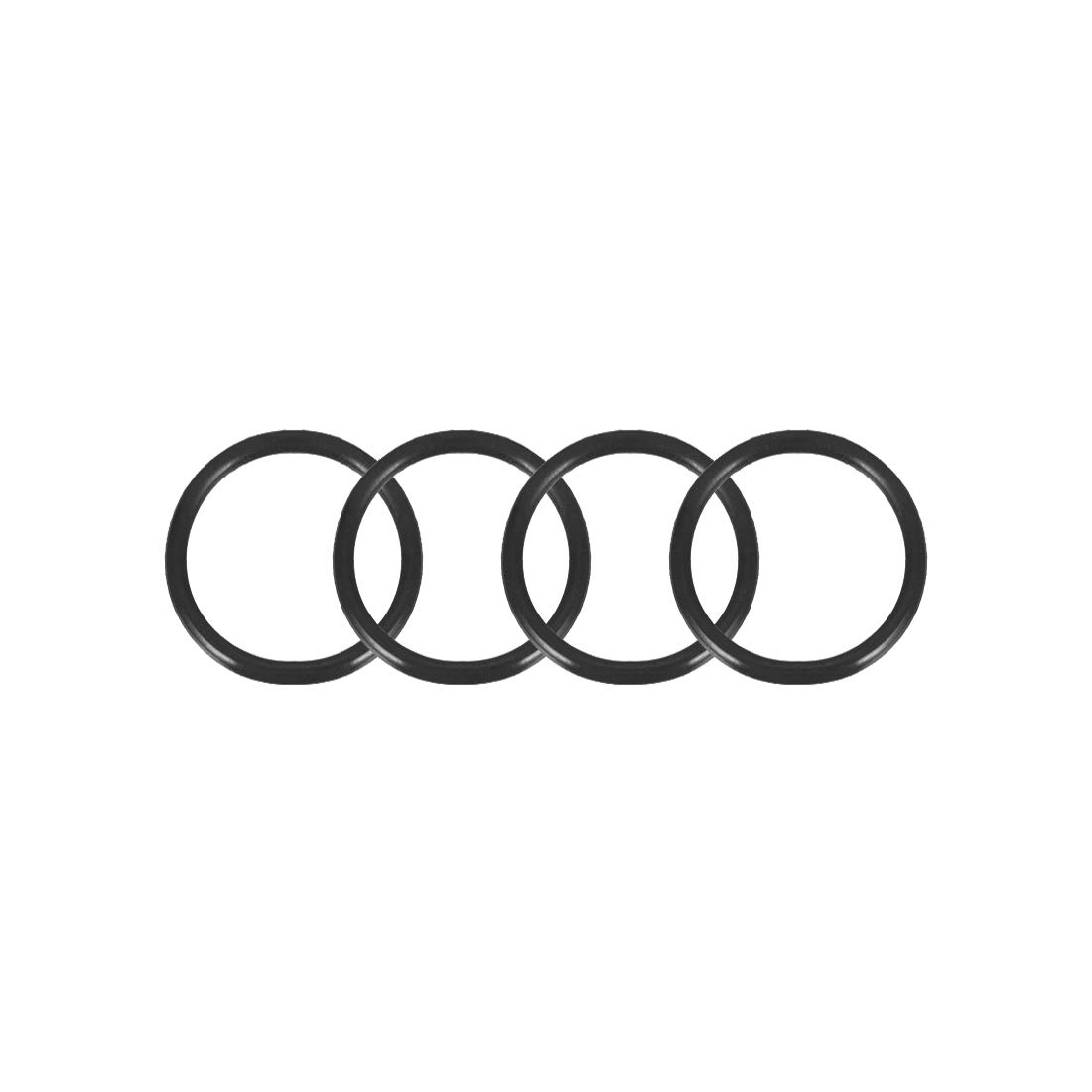 sourcing map Nitrile Rubber O-Rings 24mm OD 19.6mm ID 2.2mm Width, Metric Sealing Gasket, Pack of 4