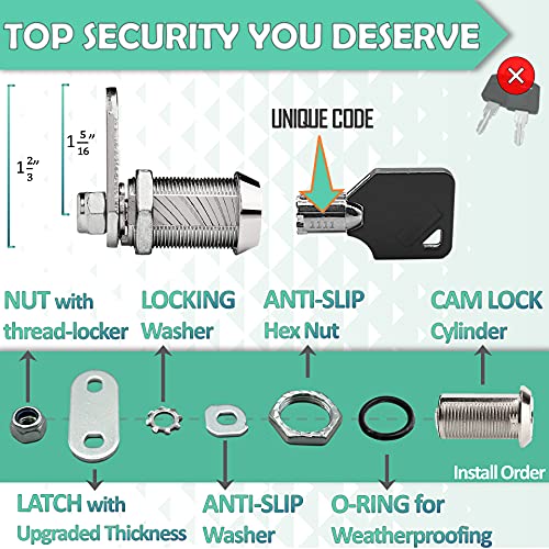 LATCH.IT 11/8” RV Storage Locks 5Pack RV Compartment Locks