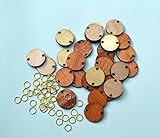 Wood Discs or Hearts (10) with Jump Rings for Birthday Boards or Craft Projects