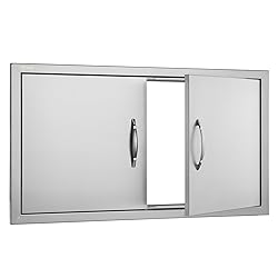 VEVOR Double BBQ Access Door, 34W x 19H Inch