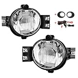 AUTOSAVER88 Fog Lights for 2002-2008 Dodge Ram 1500 2500 Pick Up Truck with 9006 12V 51W Halogen Lamp Wiring Kit and Lamp Bracket Glass Lens