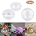 StillCool Clear Fillable Ornaments Ball, Pack of 12 Individual 60mm Craft Christmas Ornament Baubles