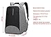 Anti-theft Backpack with USB Charging Port Business Laptop Backpack Fits to 15.6 Inch Computer Lightweight Water-resistant Knapsack Gray CB0402