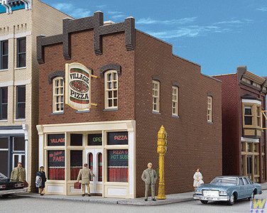 Walthers, Inc. Village Pizza Kit, 3-1/8 x 5-1/2 x 4-3/4" 7.9 X 13.9 x 12cm