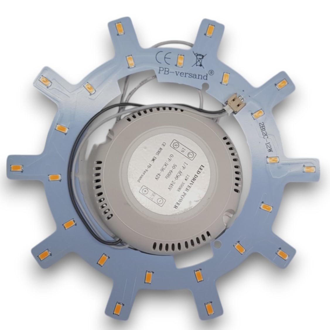 LED Panel 12 Watt Tube G10q Kit for Ceiling Light Lamp Ceiling Light Round Warm White