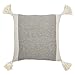 Bloomingville Recycled Cotton Blend Pillow with Tassels, Grey