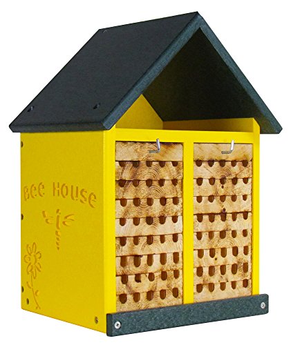 Double-Wide Large Poly Lumber and Pine Mason Bee House - Handmade in the USA