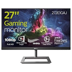 Philips-Gaming-272E1GAJ-27-Inch-FHD-Monitor144-Hz-1ms-VA-AMD-FreeSync-Speakers-1920-x-1080-350-cdm-HDMIDP Philips 272E1GAJ/89 Gaming Monitor 27 Inch FHD, 144 Hz, 1ms, VA, AMD FreeSync, Built in Speakers, 1920 x 1080, 350 cd…