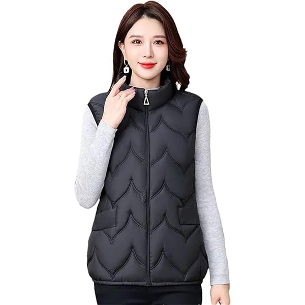 ND Women's Lightweight Stand Collar Down Vest Zip Up Packable