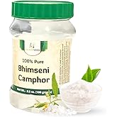 ANCIENT VEDA 100% Pure Natural Bhimseni Camphor Tablet | Aromatherapy Camphor | Refreshing Fragrance, Enhancing Concentrations | Tablet for Puja, Alcanfor Tablets, Kapoor for Pooja - (100 Grams)