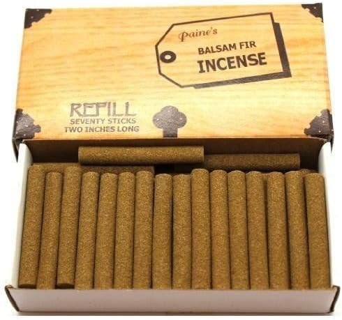 Paine's Balsam Fir Incense - 70 Sticks Refill - Two Inches Long New