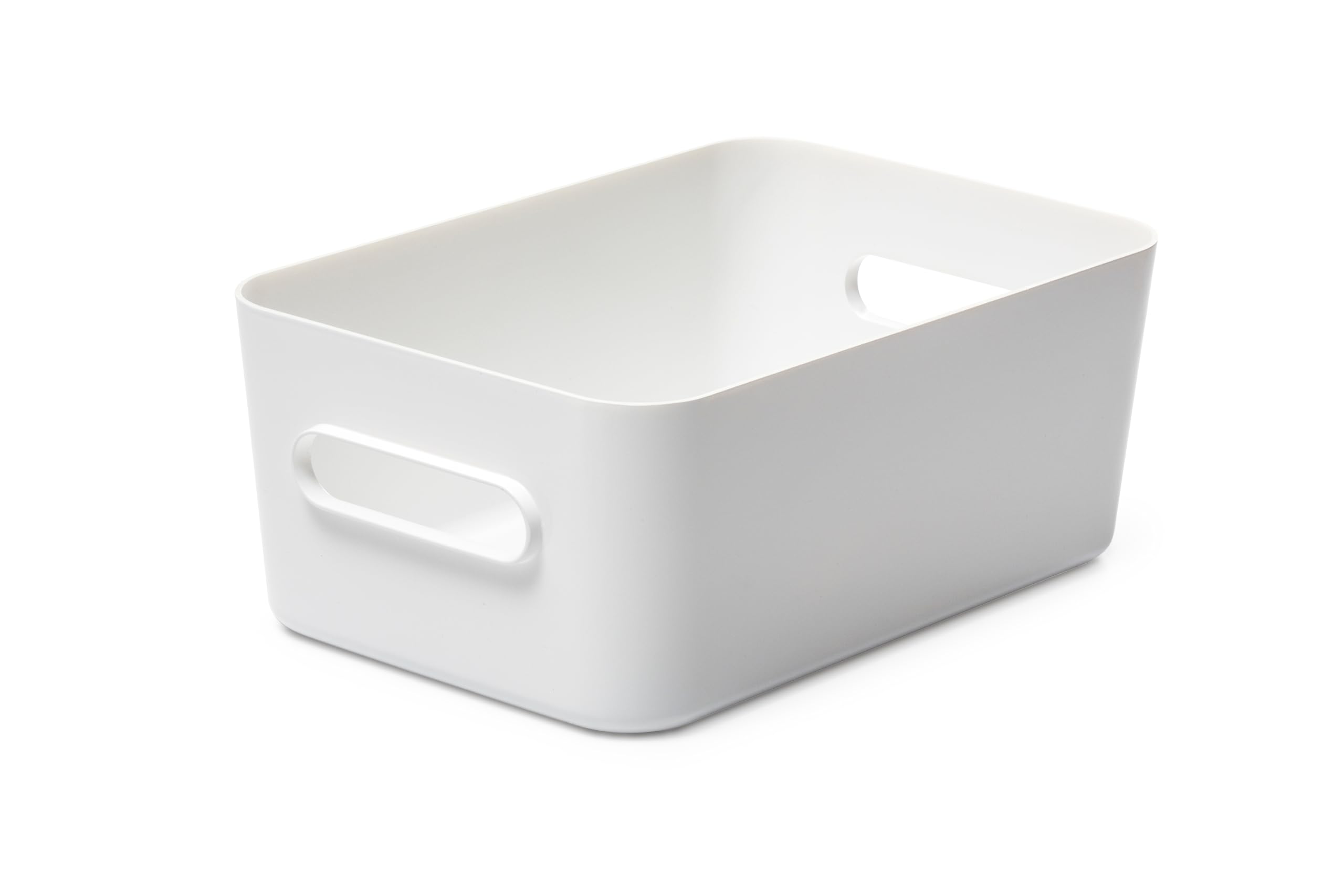 SmartStore Compact Box M | White Medium Storage Container | Stackable Kitchen Box | Ideal For Fridge & Small Items