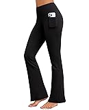 AegisChic Flare Yoga Pants with Pockets for Women