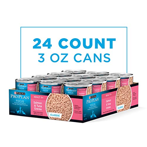 Purina Pro Plan Senior Pate Wet Cat Food, FOCUS Salmon & Tuna Entree - (24) 3 oz. Pull-Top Cans - //medicalbooks.filipinodoctors.org