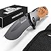 BearCraft Folding Knife in Carbon Design Inclusive **Free eBook** | Outdoor Survival Pocket-Knife | One-Hand Rescue Knife with Glass Breaker and Belt Cutter