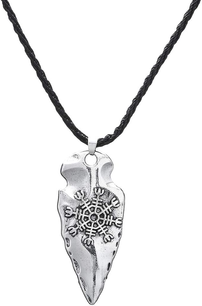 GTHIC Halskette Pfeilspitze - Ägyptisches Auge Von Ra Ankh Edelstahl