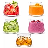 Oojami 40 Pack Luxe 12 Ounce Rocks Unbreakable Stemless Plastic Wine Champagne Whiskey Mocktails Cocktails Glasses Elegant Durable Disposable Indoor Outdoor Ideal for Home, Office, Bars, Wedding